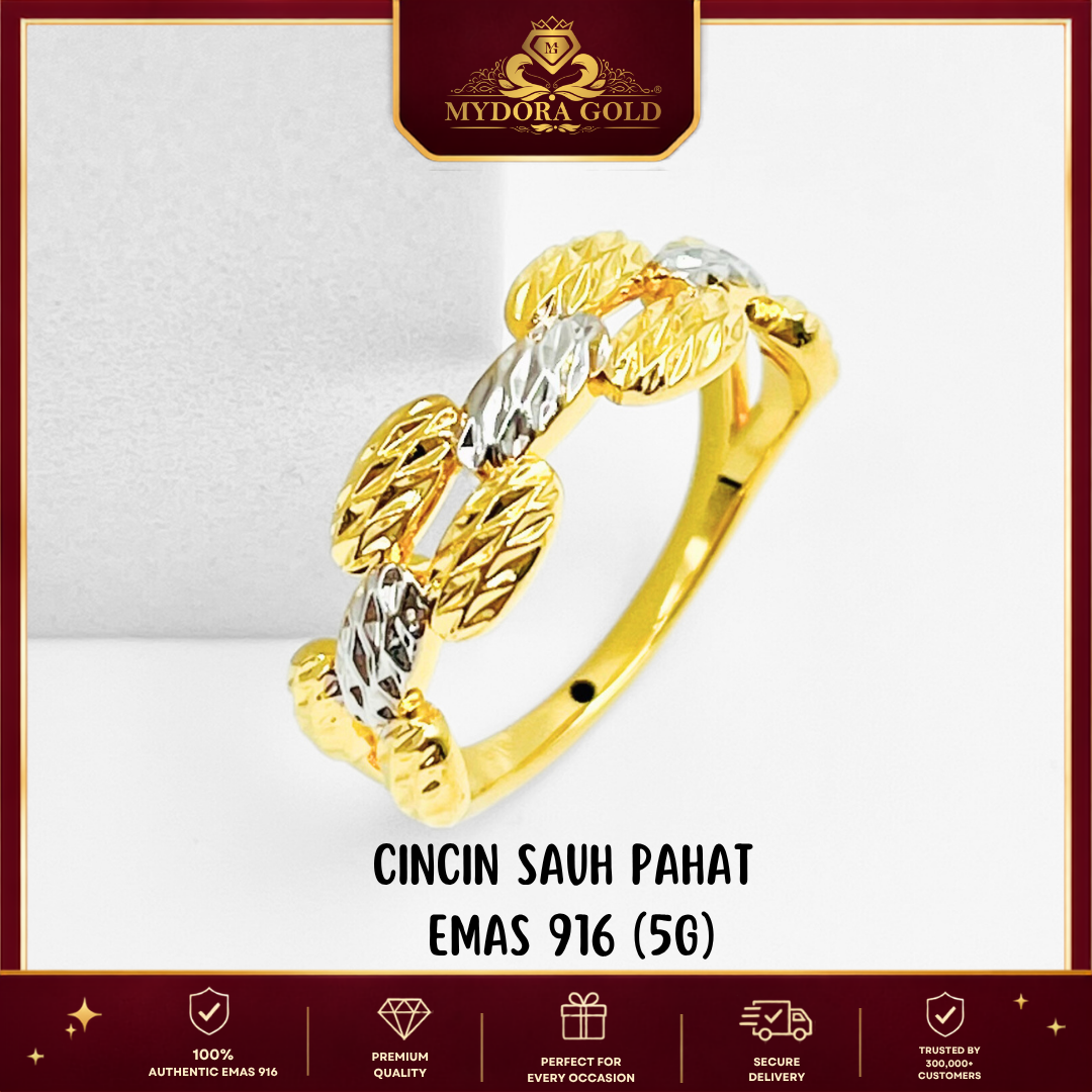 MYDORA EMAS 916 Cincin Sauh Pahat (5G) l EMAS 916/22K
