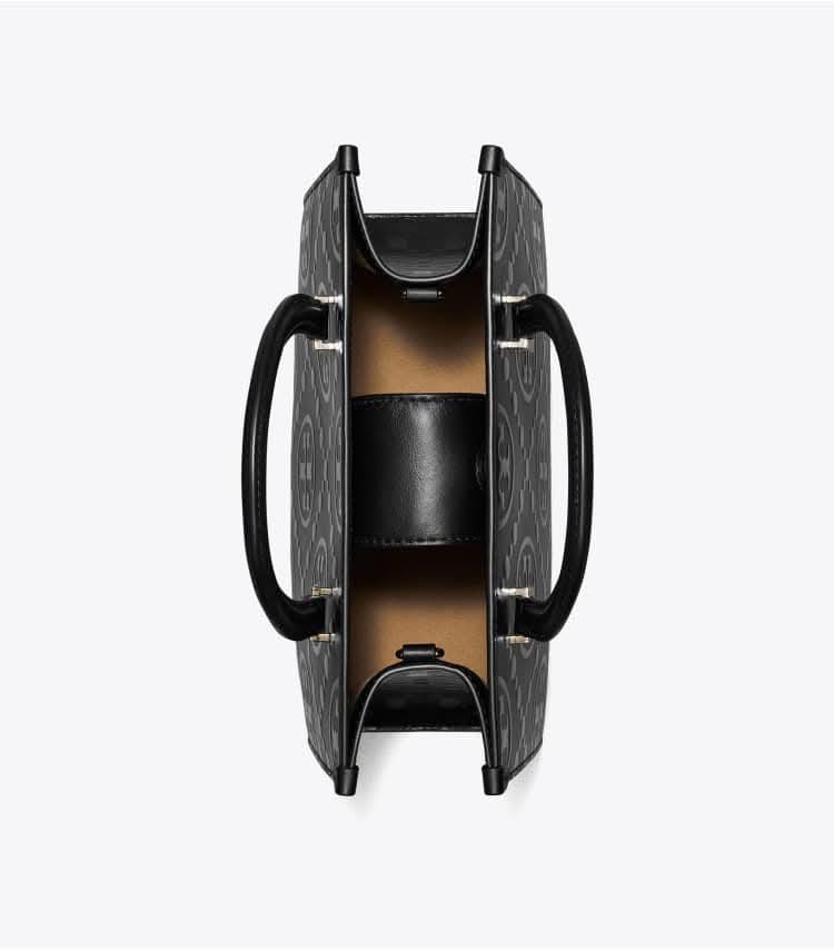 香港現貨-Tory Burch T Monogram Embossed Square ToteBlk