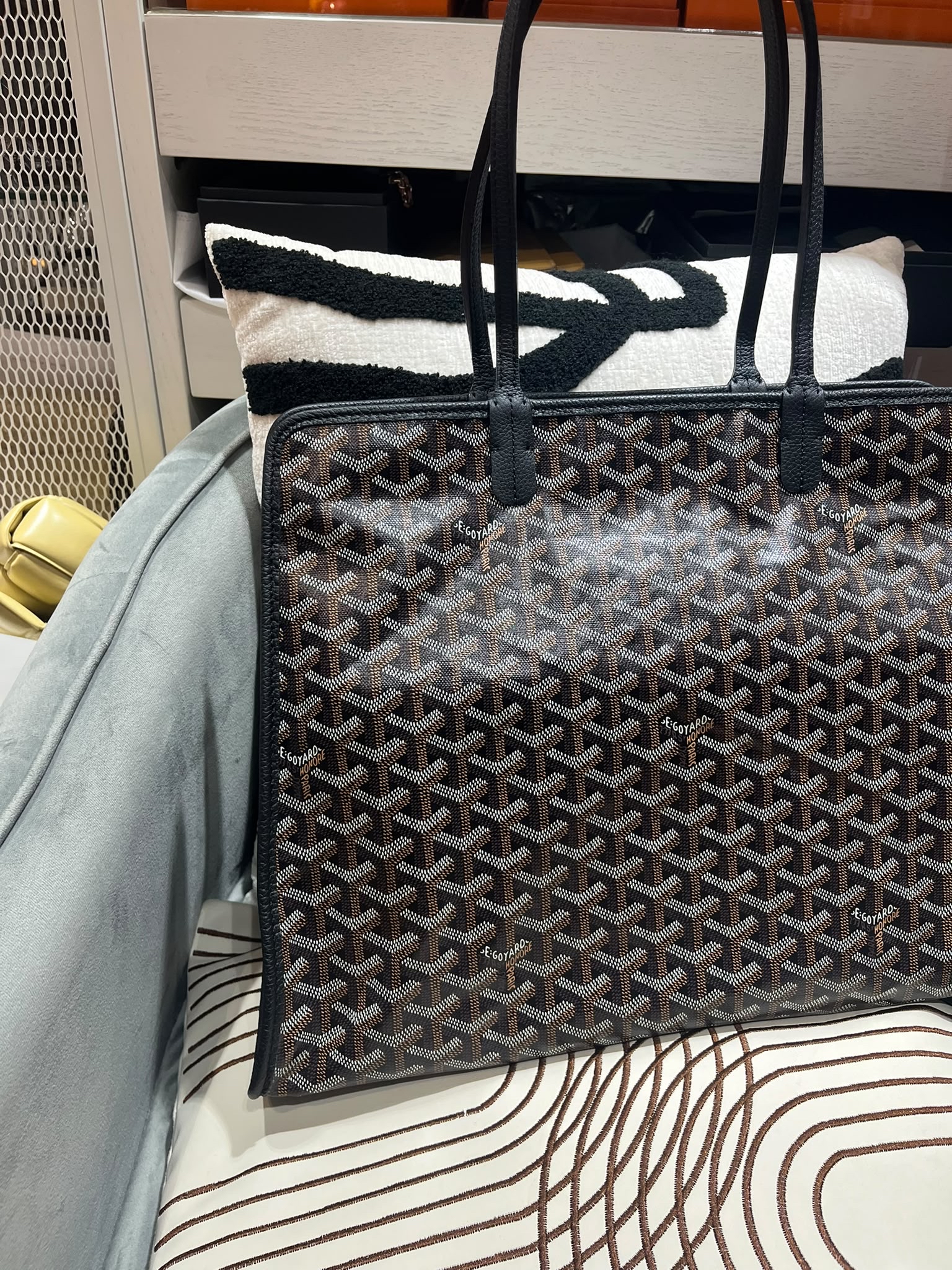 Goyard hardy pm tote bag noir 100%Authentic, 98%new  ✅收據✅pouch ✅塵袋 