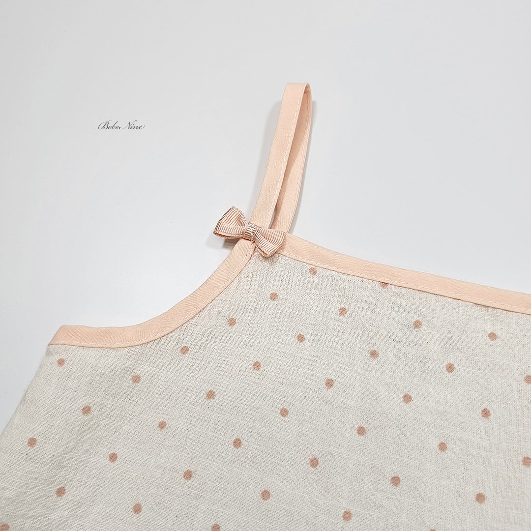 ☀️預訂 韓國直送☀️🇰🇷Bebenine兩色波點絲帶吊帶連身服