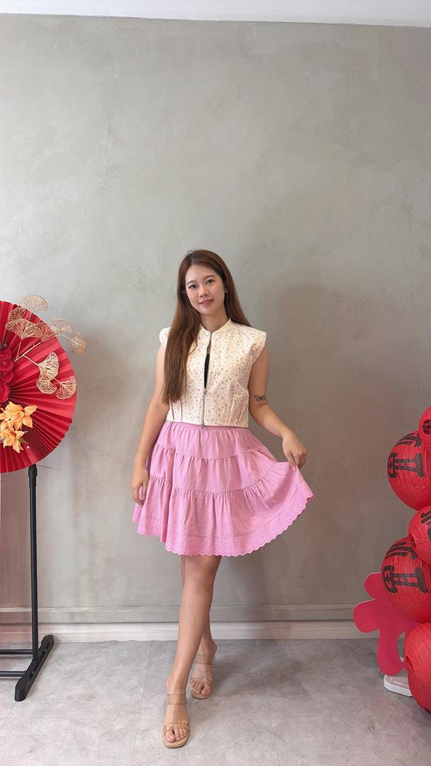 CB2665 FLORAL VEST JACKET