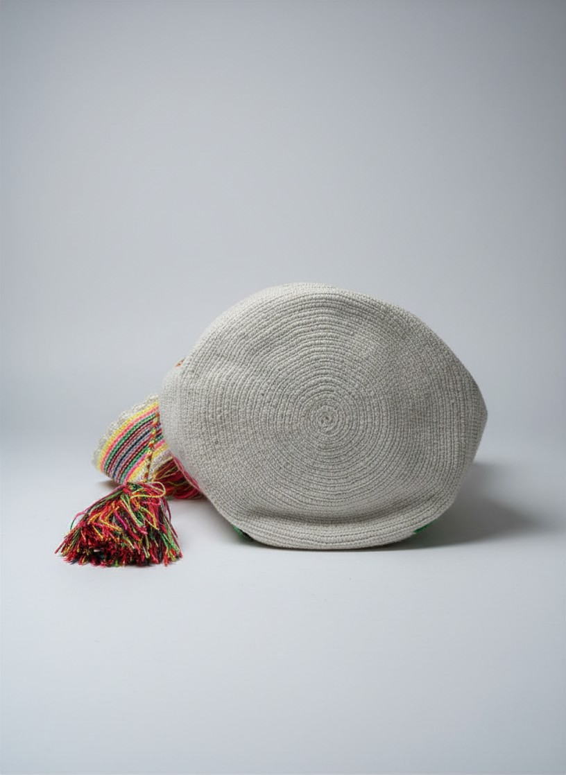 【背得起嘅藝術品】哥倫比亞正宗 Wayuu Mochila 手工民族編織袋  [預計 : 6月中至尾發貨] (PO-WY-WHTPNK-A01)