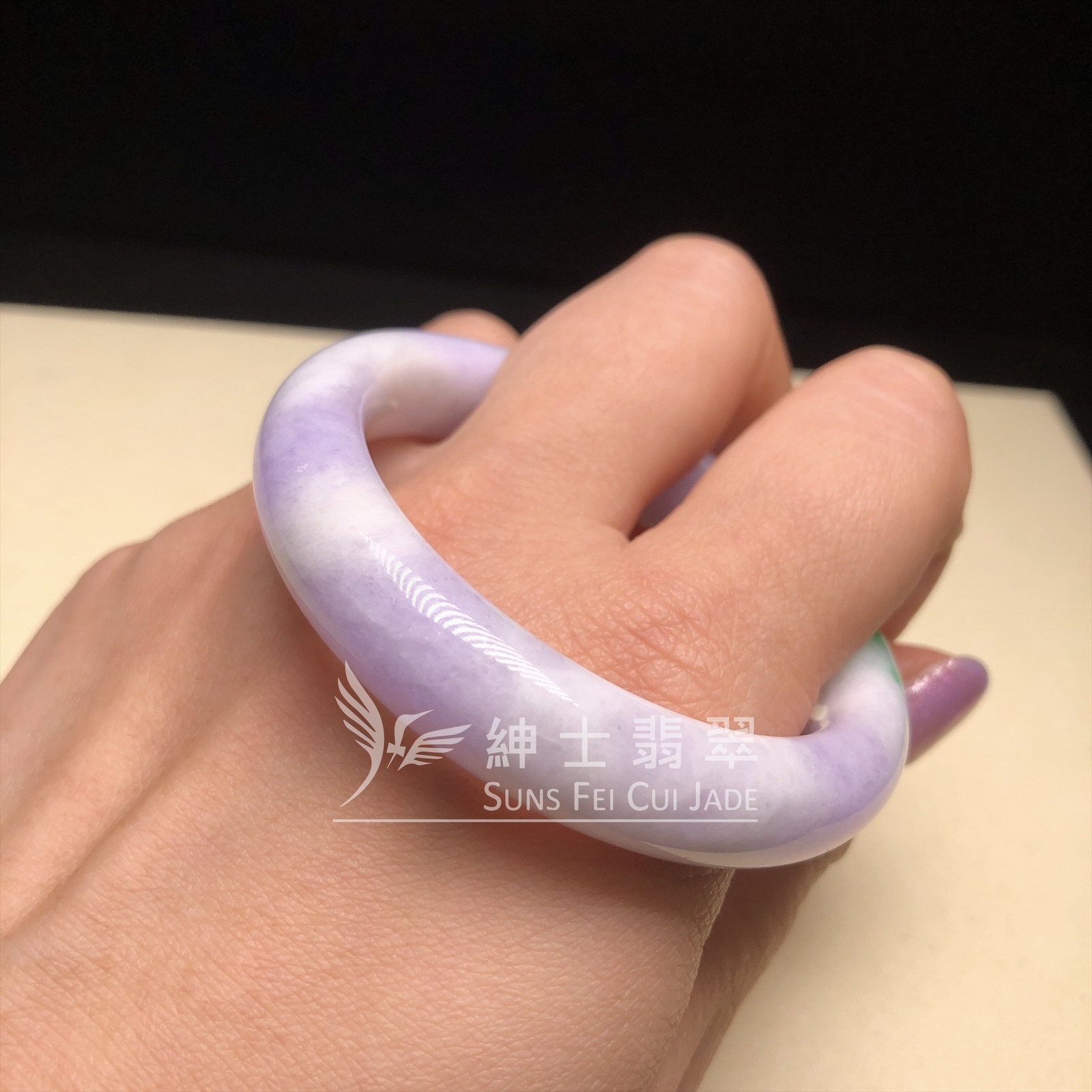 紫帶飄翠福鐲48.2mm  YM00143
