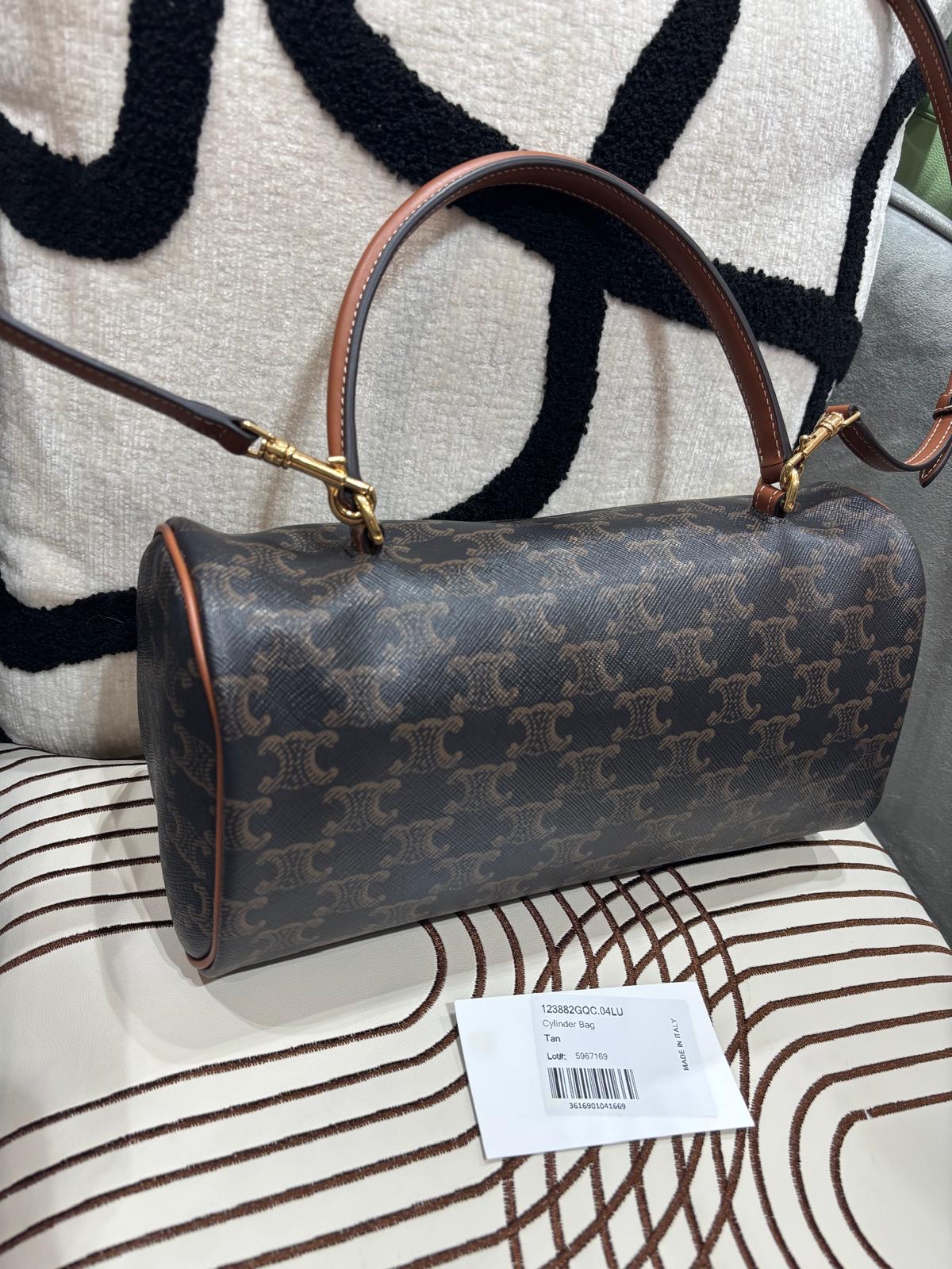 Celine Cylinder Boston Bag 100%Authentic, 99%New ✅Dust bag