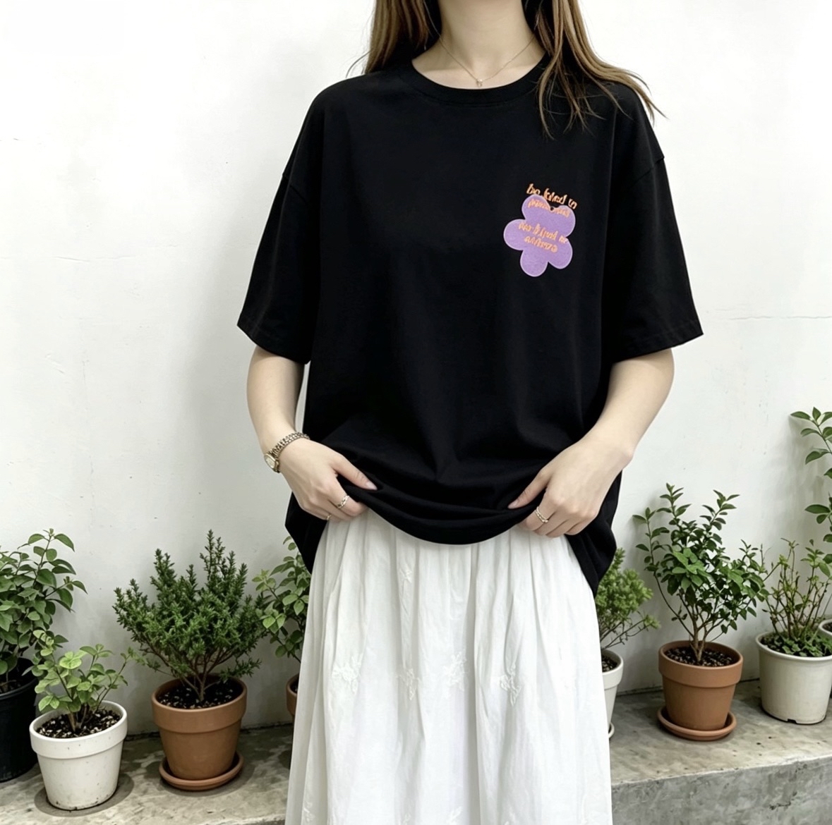 ☀️初夏優惠☀️ 撞色logo print Tee