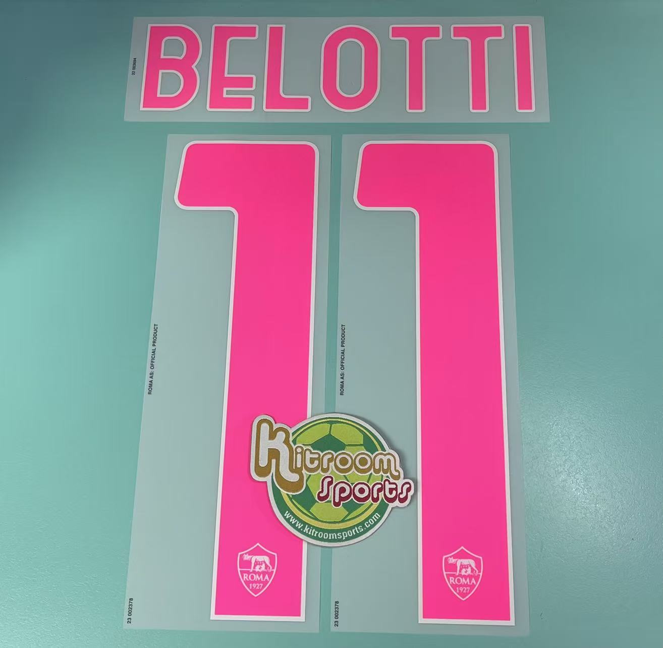 2022-23 Roma 3rd Nameset #11 BELOTTI