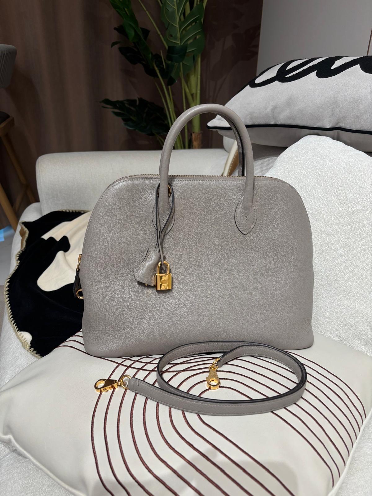 Hermes Bolide 1923 30 STAMP Y M8銀河灰 100%Authentic,98%new ✅key lock ✅dust bag✅box