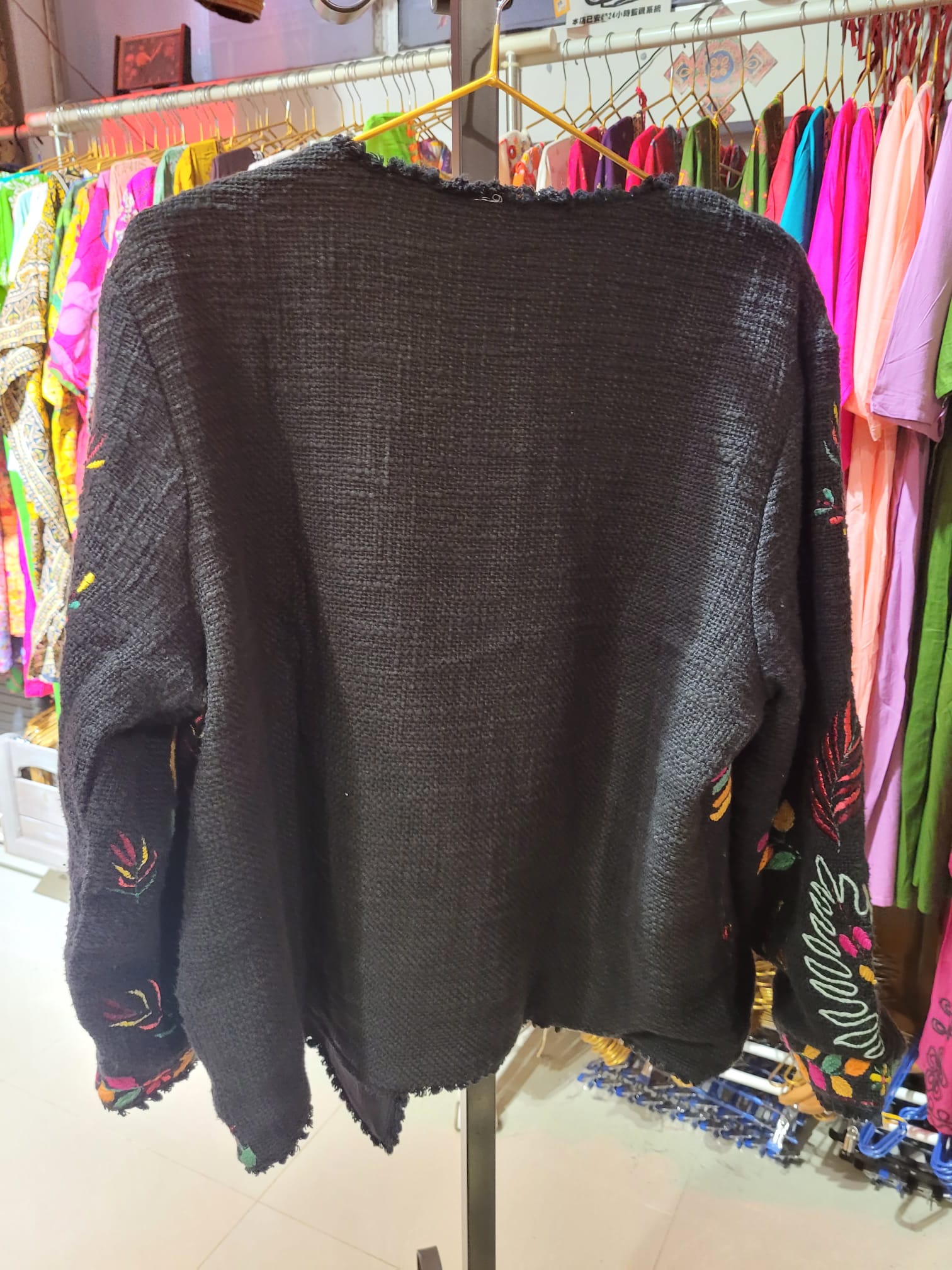 印度剌繡棉麻外套