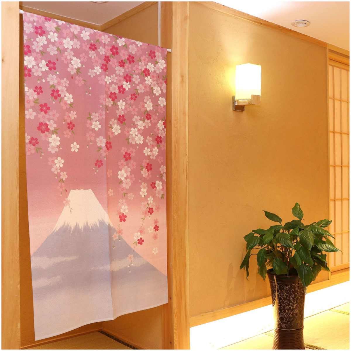 【現貨】🔥🔥【日本製《代富士櫻花》和風富士山櫻花長門簾】