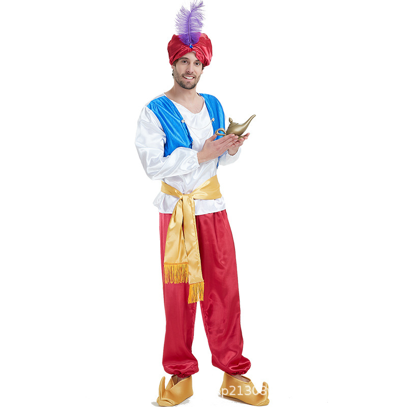 成人阿拉丁服裝 Aladdin Costume 萬聖節 Cosplay 阿拉伯王子服裝 派對表演服 香港現貨 Lets Cosplay