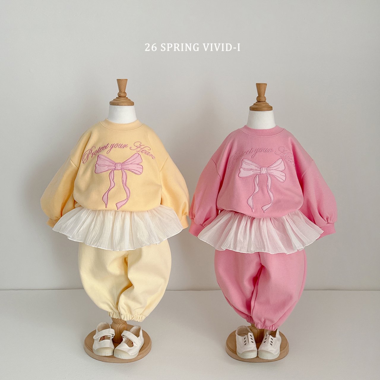 🌸預訂 韓國直送🌸🇰🇷VIVIDI三色芭蕾荷葉邊束腳運動褲