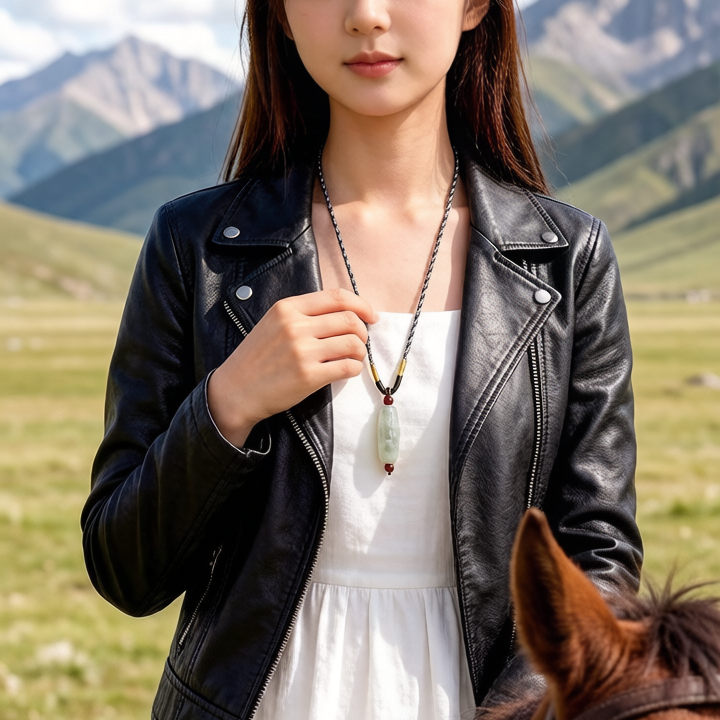 JN-3073，3074 天然翡翠A玉  九眼天珠形路路通