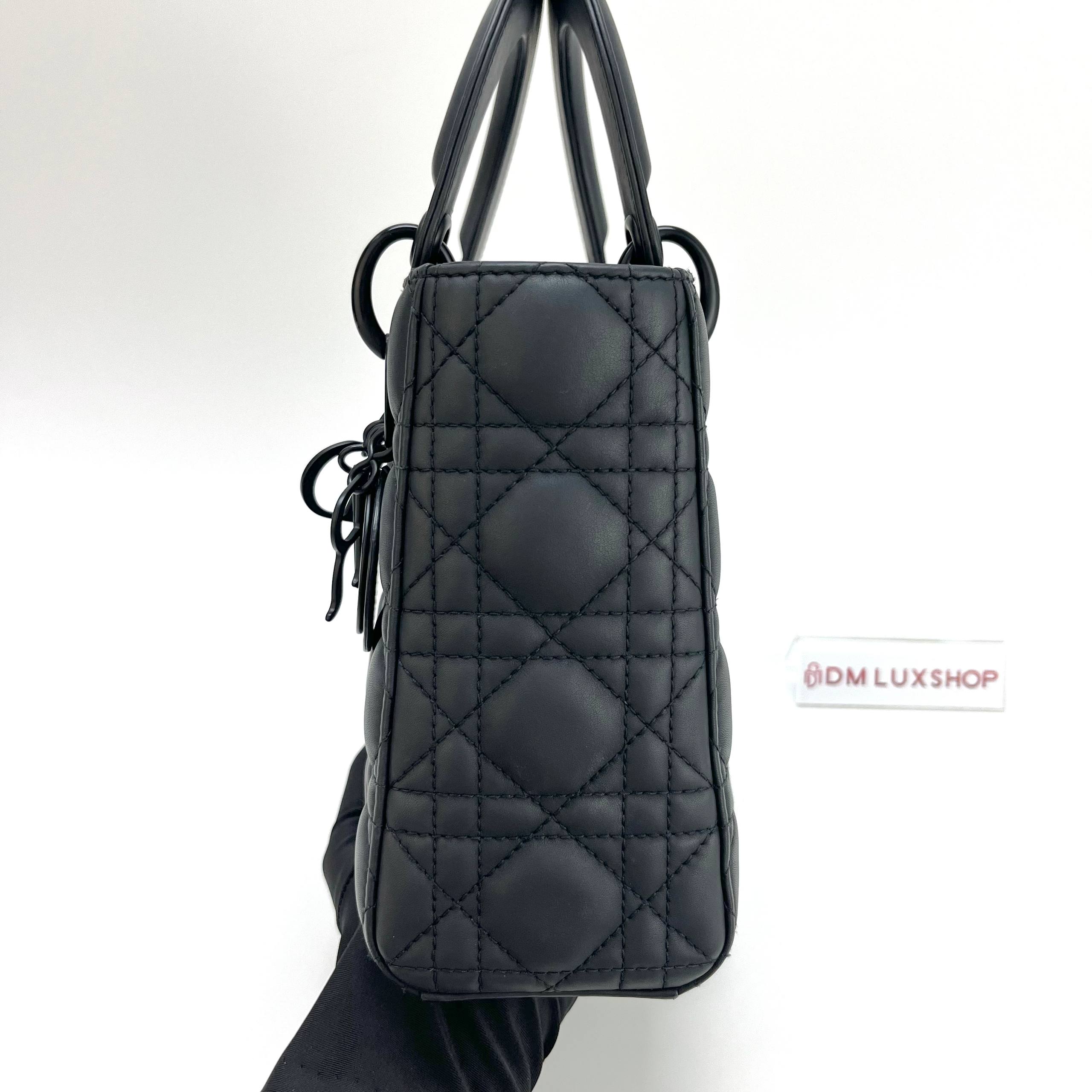 Dior Black Ultramatte Small Lady Dior