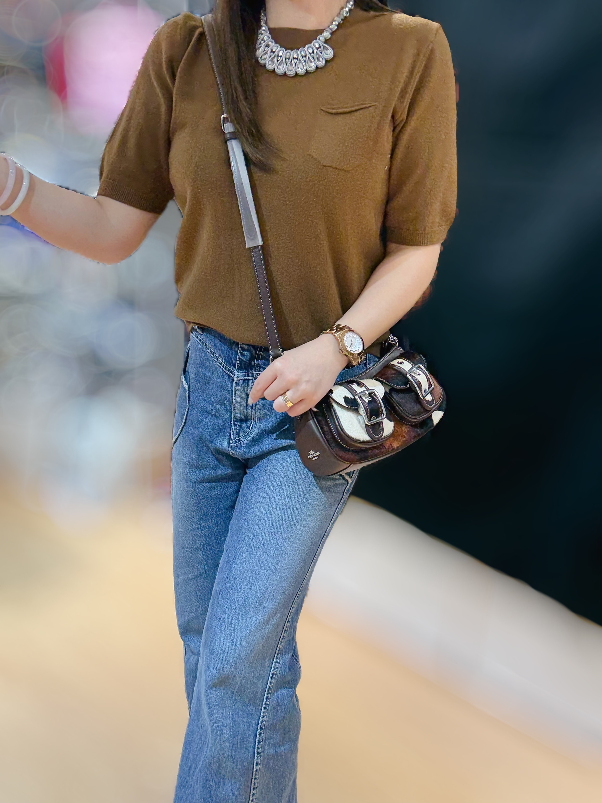 Coach Ashton bag cow print/haircalf