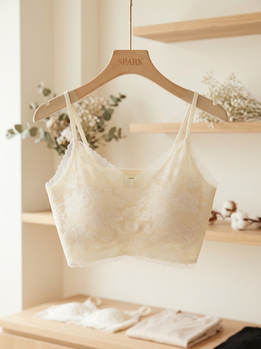 蕾絲花卉無鋼圈打底