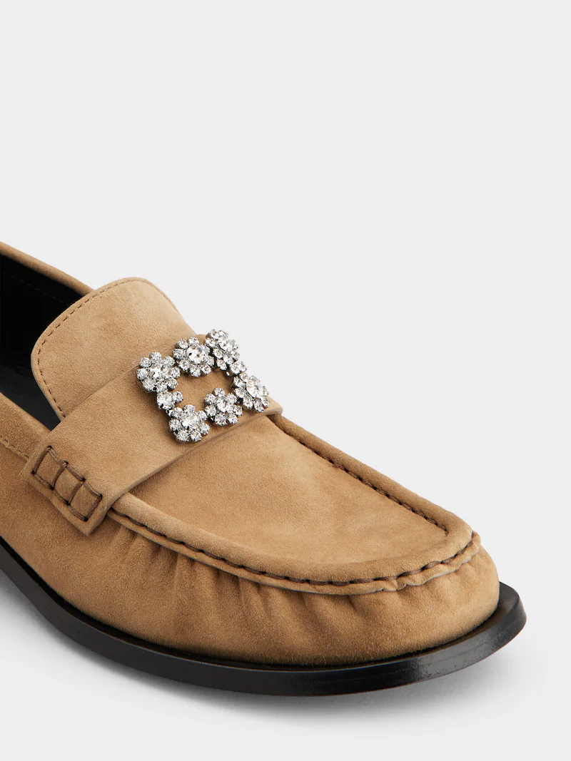 限時優惠🩷新款🆕訂貨🍒RV 花花小鑽扣suede loafer  Size 37.5/38/38.5/39/40/41