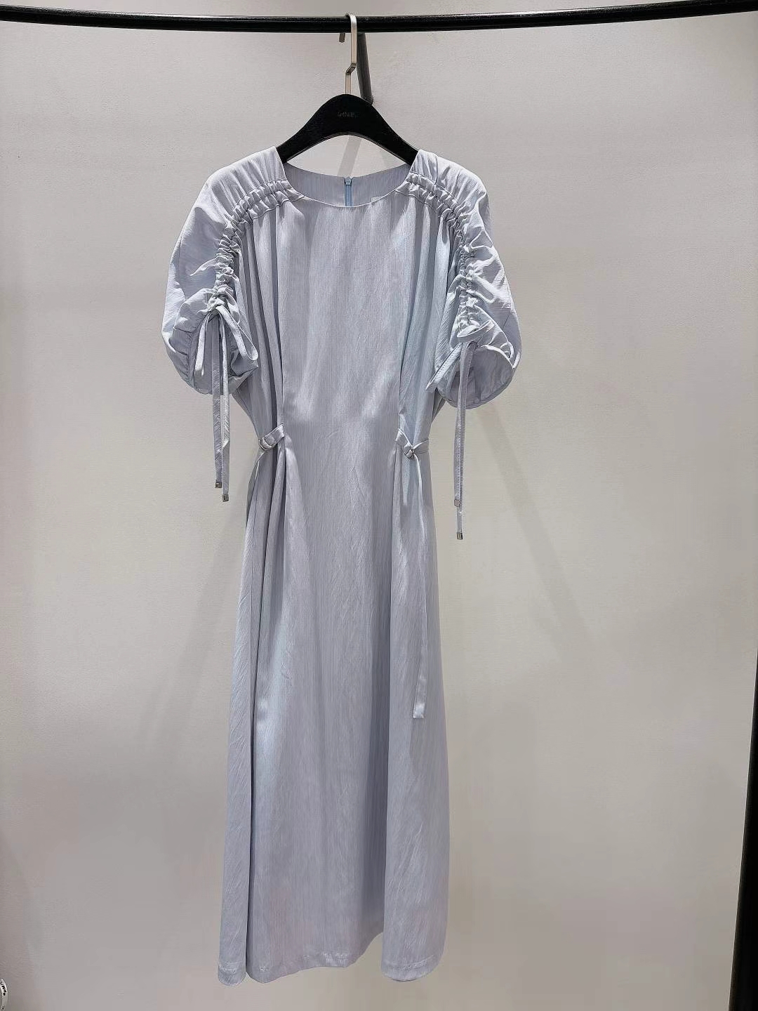  Drawstring Puff Sleeve Maxi Dress with Adjustable Waist Tie ‖ 抽绳泡泡袖可调腰带连身长裙 KR02136442