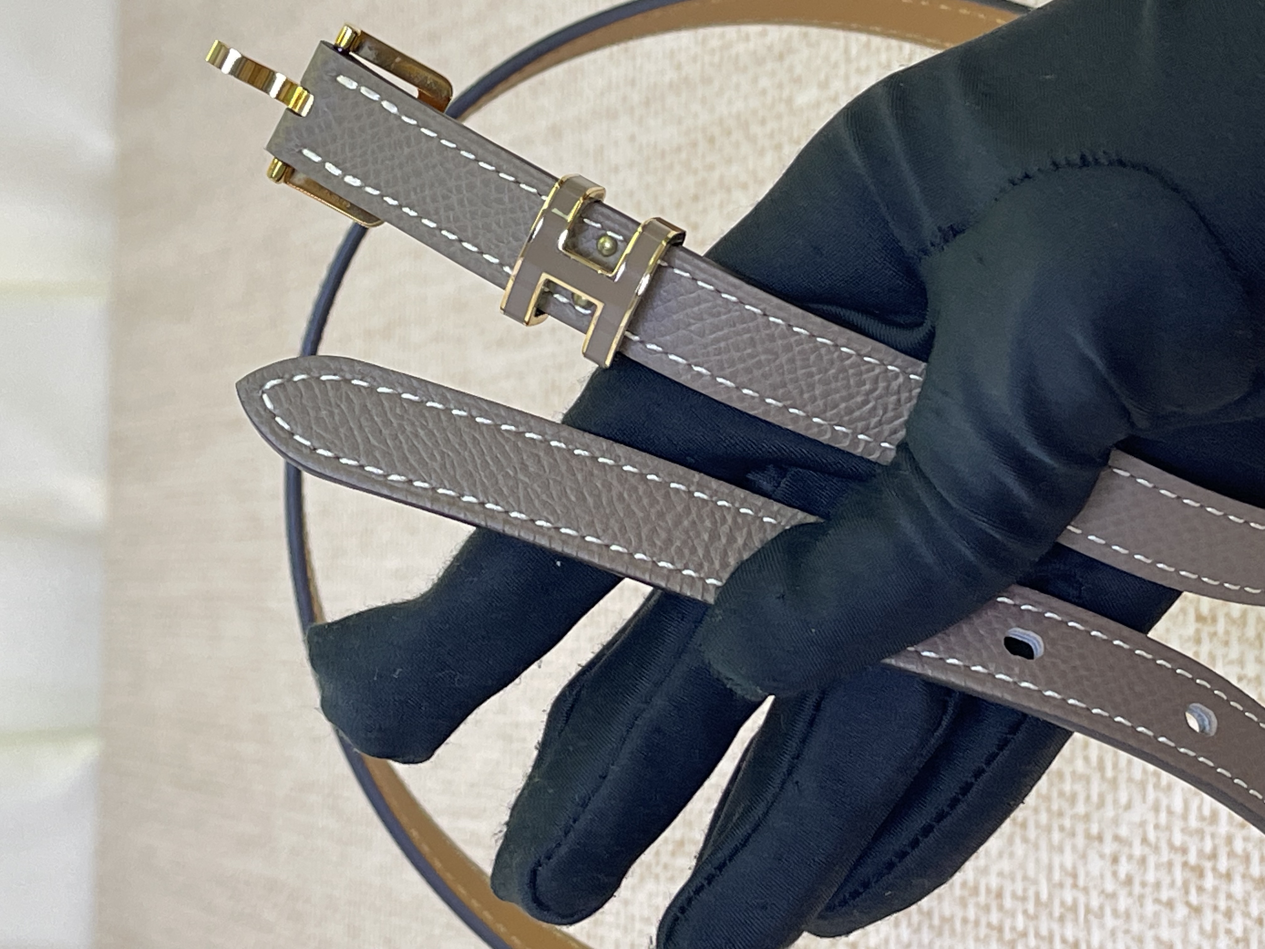 Pre owned Hermes pop h belt 65 epsom stamp U / Product Code: 26031108