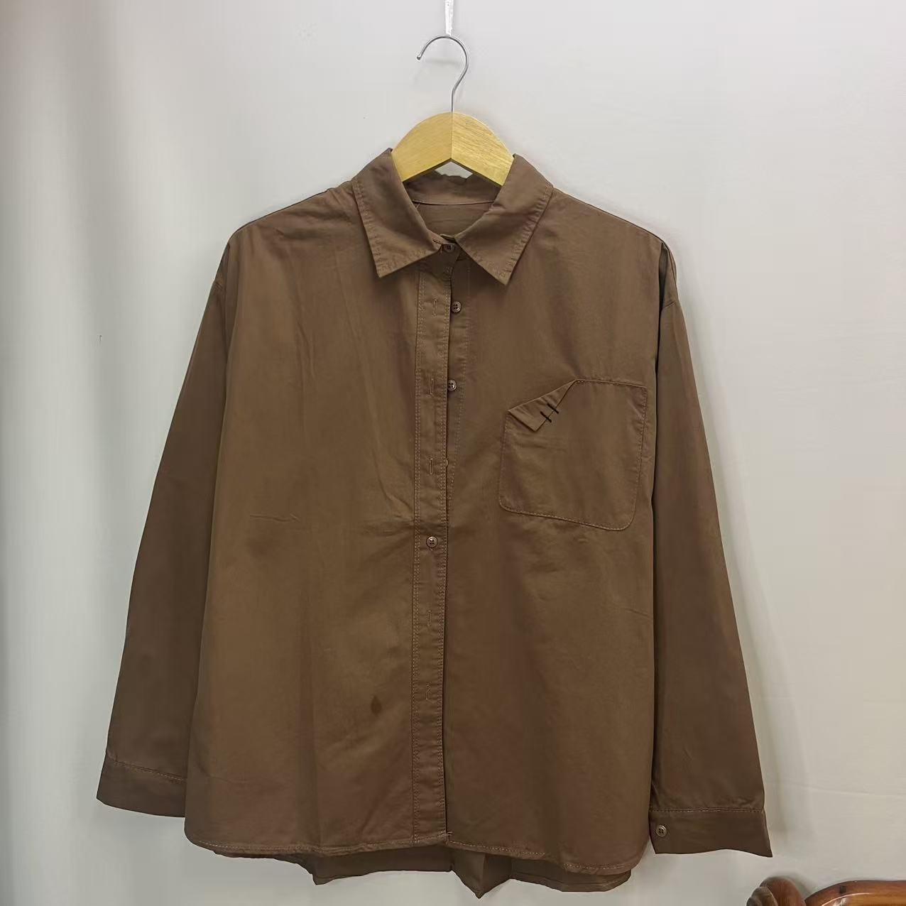 CC2005#007-1 [Solid Pocket Shirt] Minimal Aesthetic