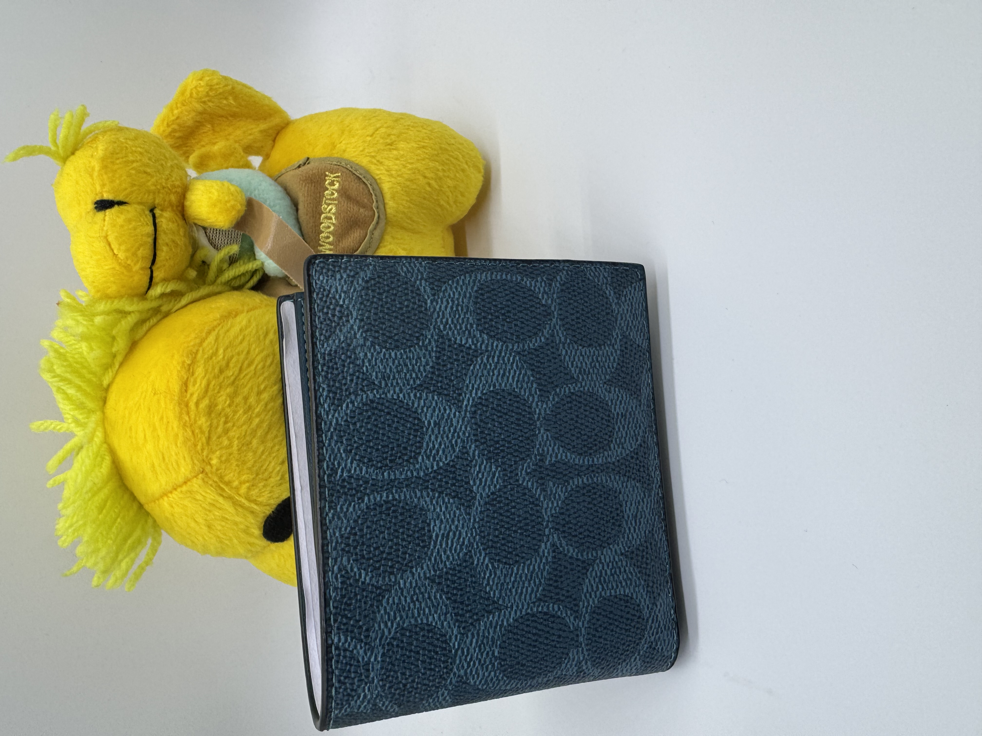 ✈️🇺🇸🇨🇦唔係成日都見到咁特別嘅藍色💙signature C Pattern對摺 3in 1 💳Coach outlet 短銀包💵現貨😎