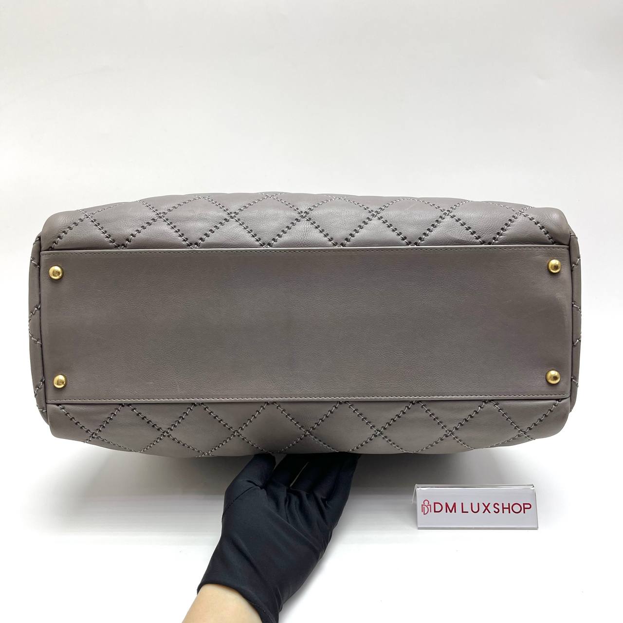 Chanel Grey Calfskin Shopping Tote GHW (Serial 14)