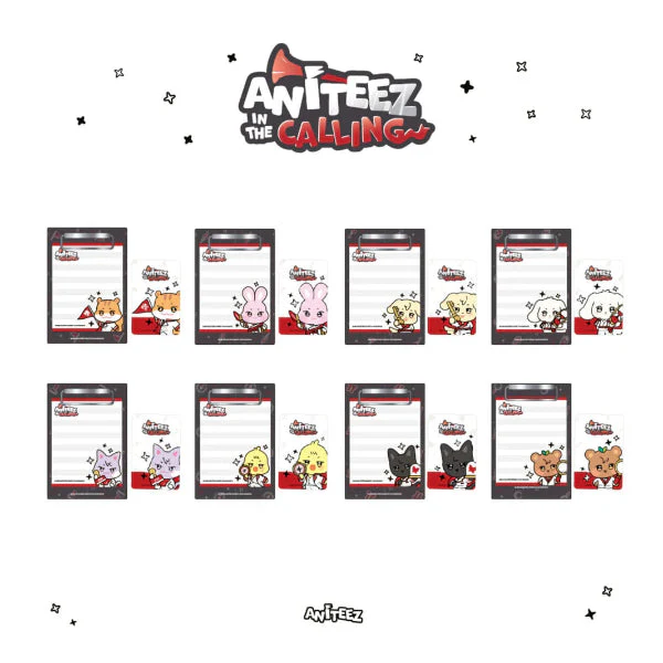 ATEEZ - [ANITEEZ IN THE CALLING] MINI CLIPBOARD & MEMO PAD SET - JJOONGrami