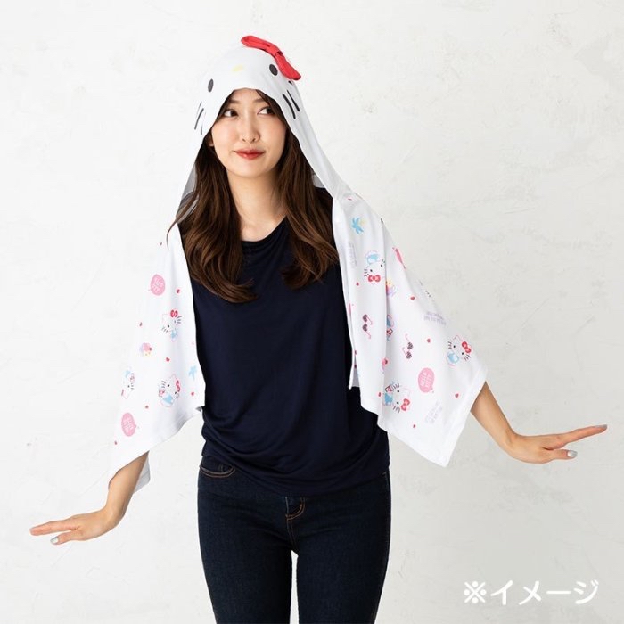 🎌日本直送🎌Sanrio 卡通 涼感斗篷帽 防曬衣 速乾透氣涼感 戶外遮陽