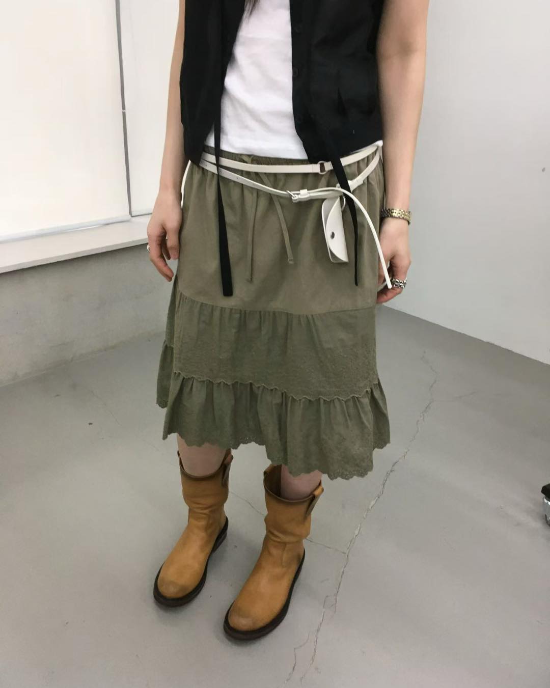 綉花棉料蛋糕短裙