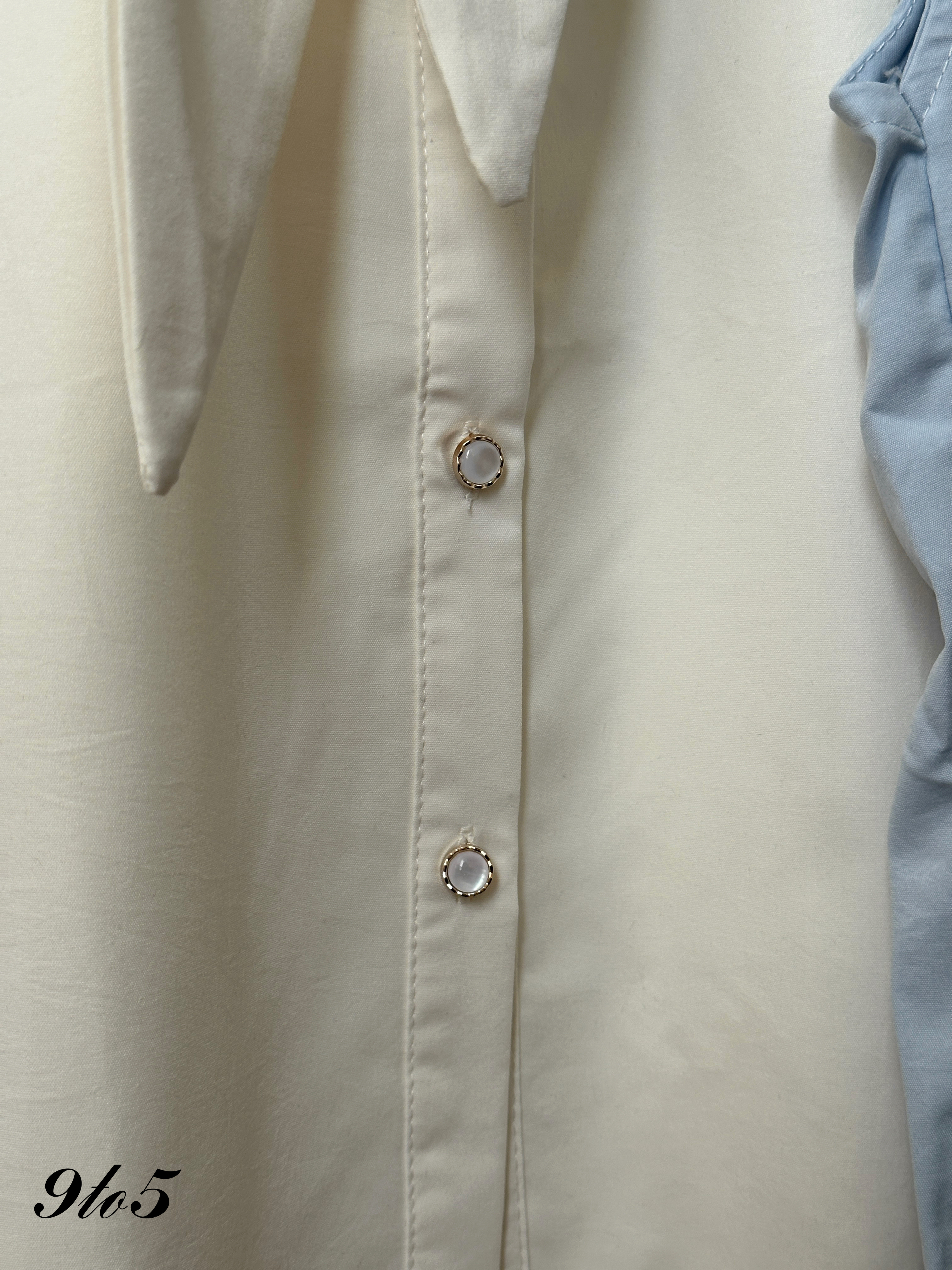 T4450 Bow-tie Cape Sleeve Shirt - 3 Colors 