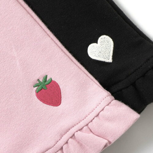 🆕 【⭐訂購⭐】日本直送 🇯🇵 🌀刺繡圖案口袋 摺邊褲腳 女孩長褲［3款選］🌀[ELCA-0091][260411]