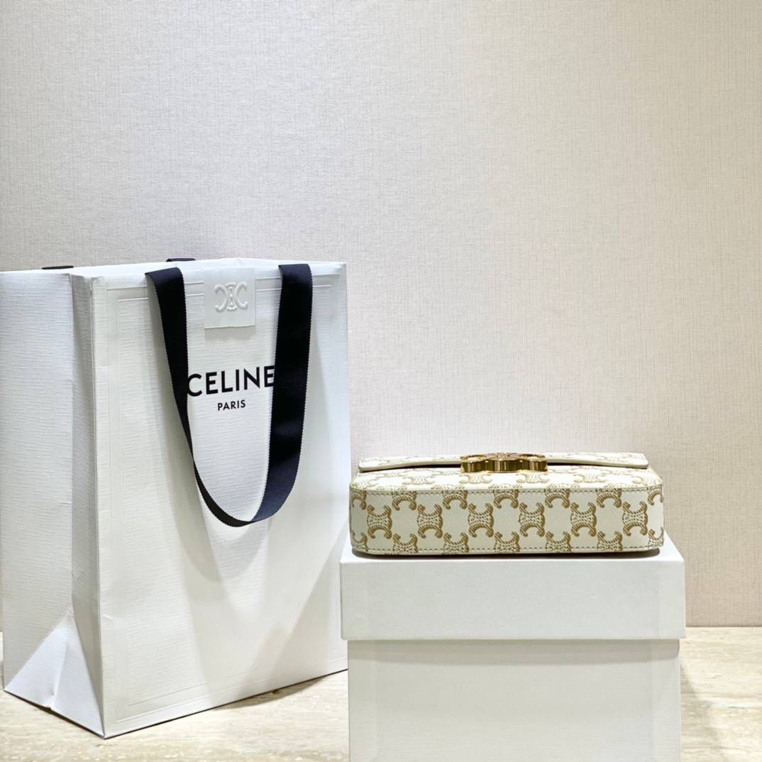 🔥大货实拍图 𝗖𝗘𝗟𝗜𝗡𝗘 ♥ 𝗧𝗥𝗜𝗢𝗠𝗣𝗛𝗘 𝗦𝗛𝗢𝗨𝗟𝗗𝗘𝗥 𝗕𝗔𝗚 感觉这两年𝐂𝐞𝐥𝐢𝐧𝐞是不是打开了任督二脉！出的包是越来越绝了！新款凯旋门腋下包简直惊喜爆棚！确认过眼神是我想要的包！必须要拥有的那种❗️ 型号：194142 尺寸：20*10*4cm