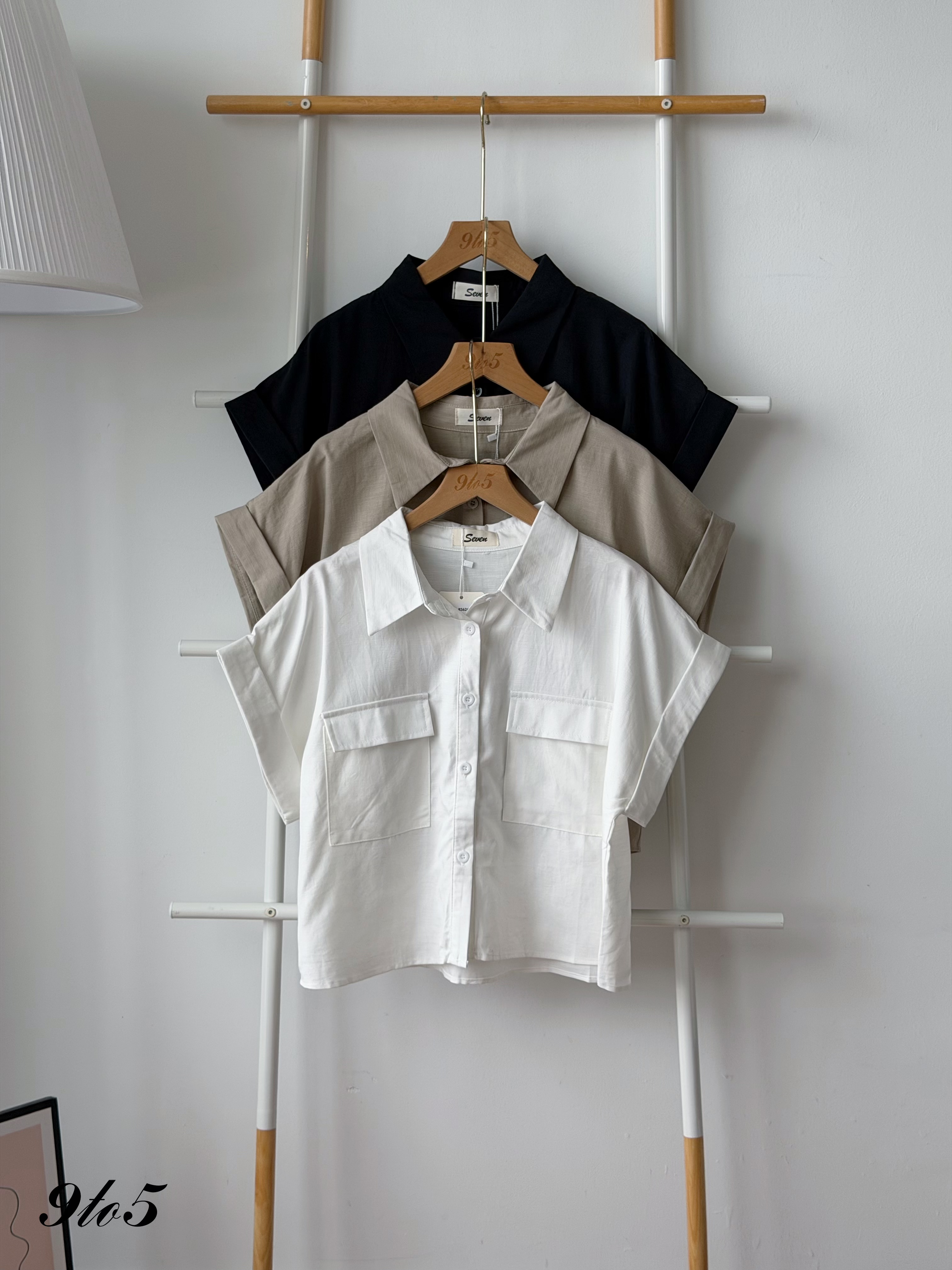 T4536 Cape Sleeve Linen Shirt - 3 Colors 