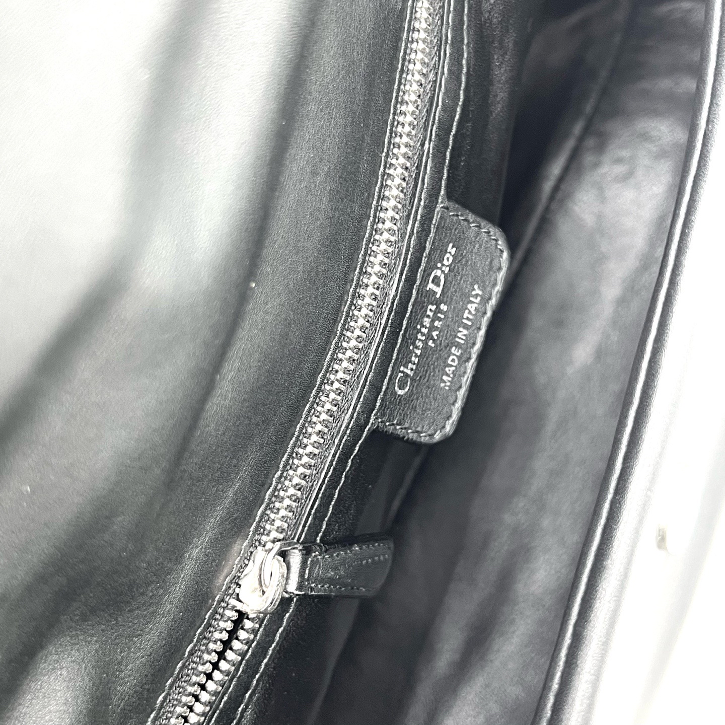 【預訂貨品】Dior Lady褶皺黑色羊皮腋下包