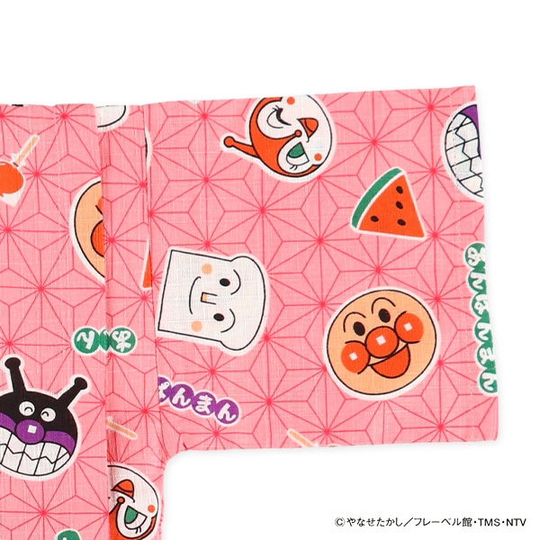 🇯🇵預訂 日本直送🇯🇵麵包超人滿印純棉粉紅色甚平上下套裝