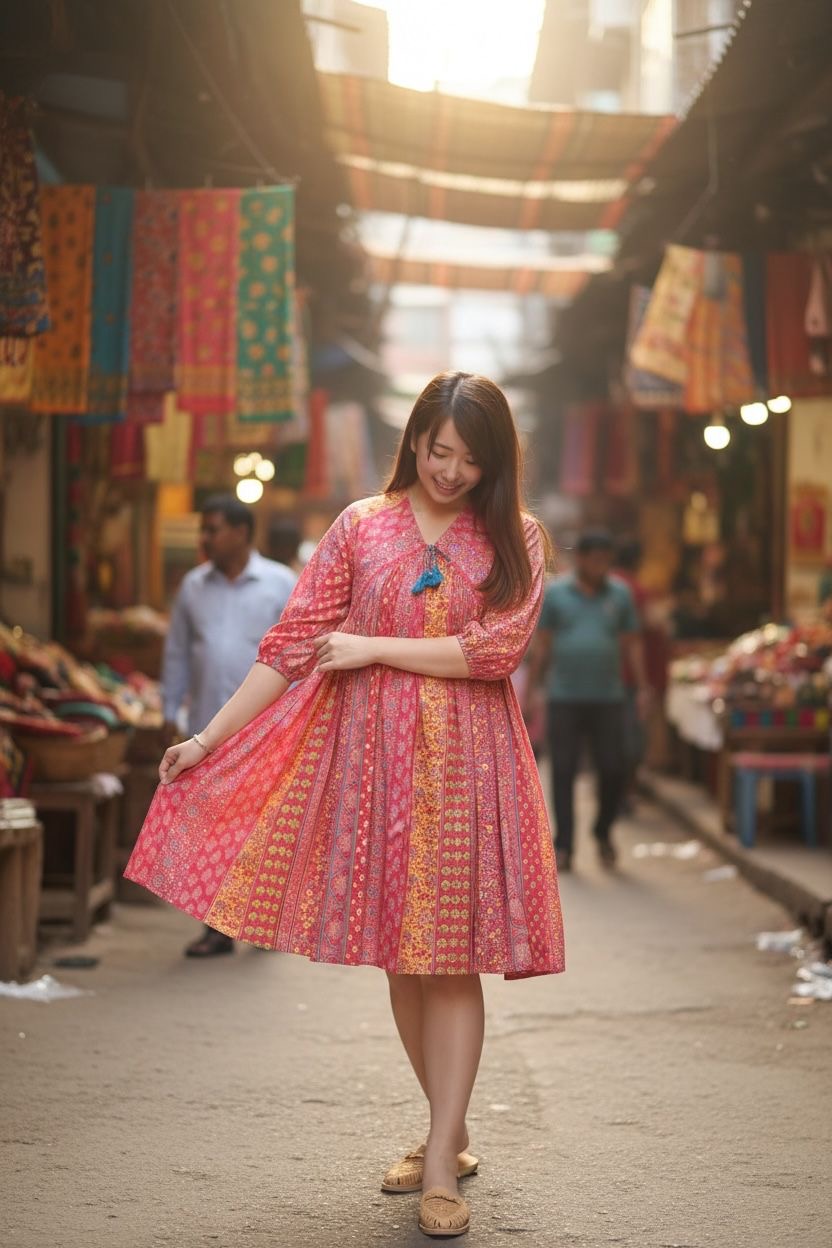 Peach Pink Straight line JP style Short OP 35" #641