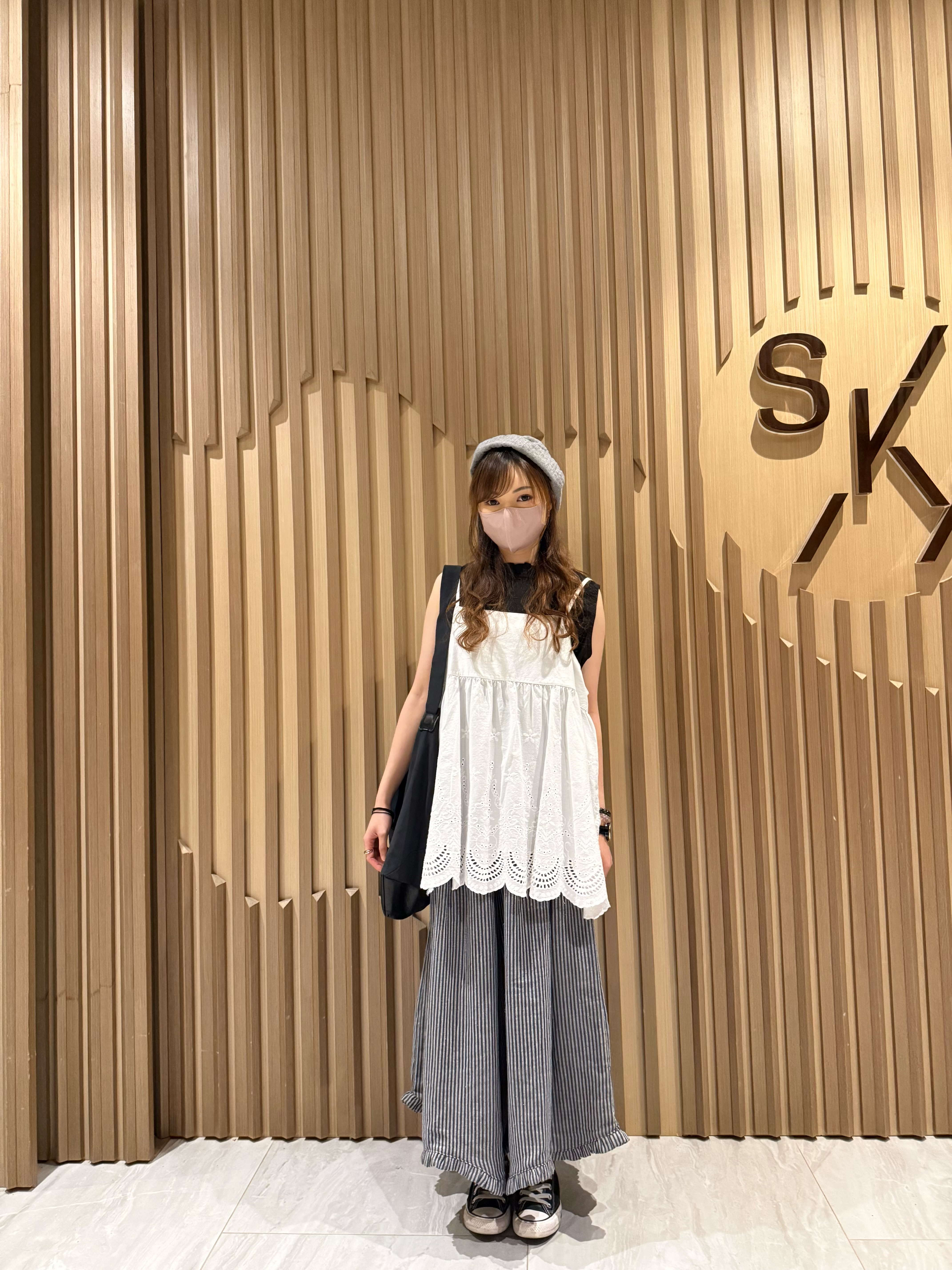 直間捲邊闊腳裙褲