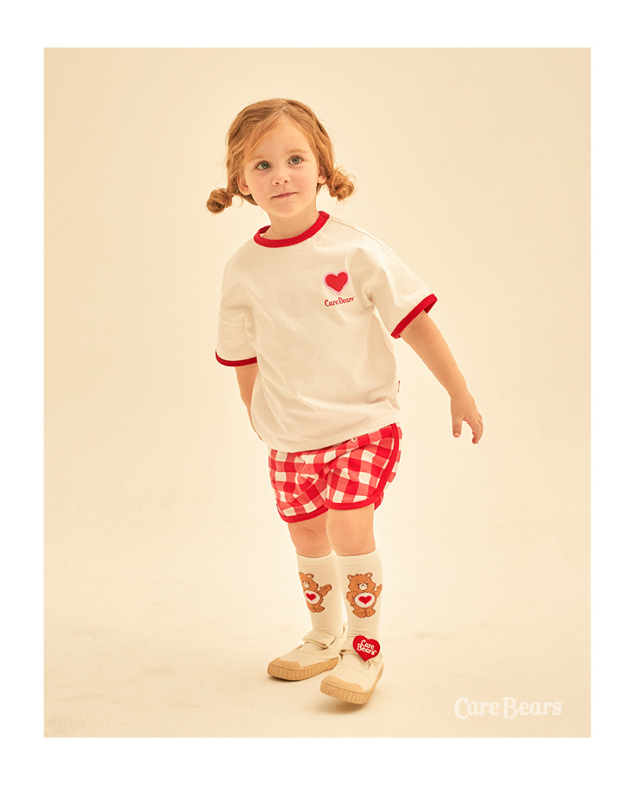 ☀️預訂 韓國直送☀️🇰🇷正版Care Bears兩色溫柔小熊印花格紋上下套裝