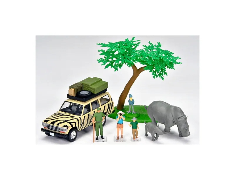 （預訂 Pre Order) Tomytec Kaiyodo x Tomica Limited Vintage DioColle 64 #CarSnap 31a Safari 3 (Includes Toyota Land Cruiser 60)