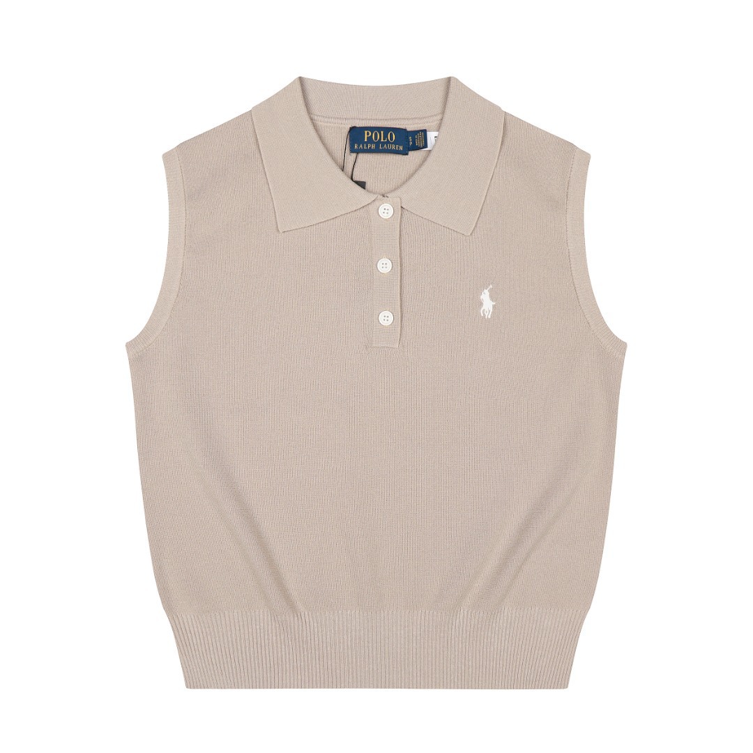 預訂 RL POLO 翻領三粒鈕無袖上衣 