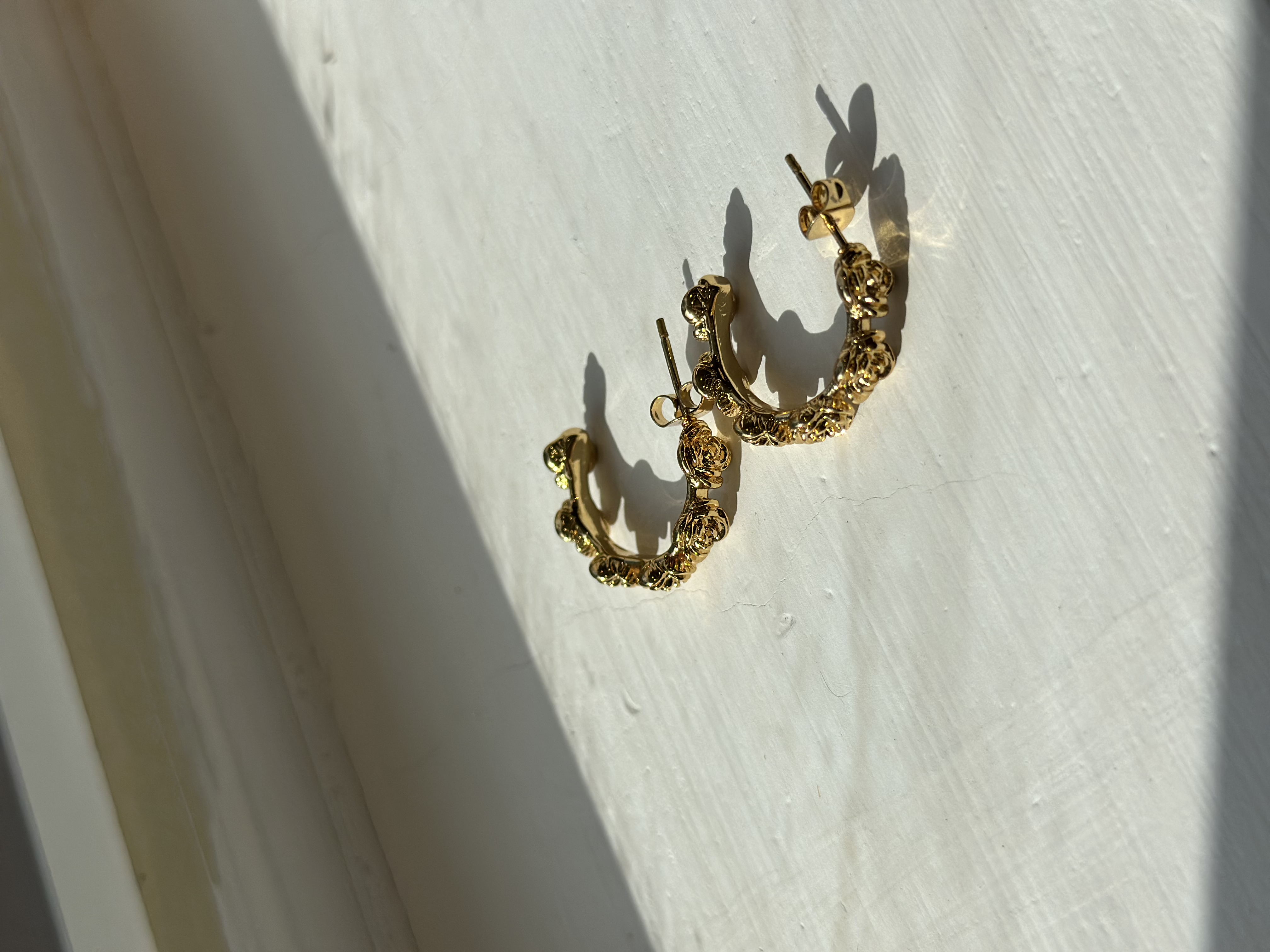Gold Rose stainless earring