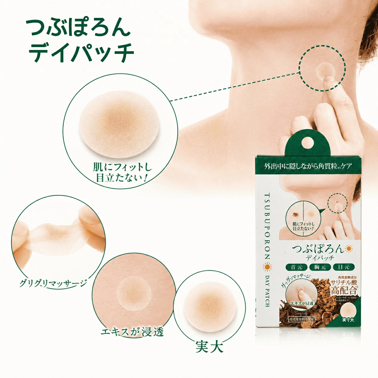 日本直送 Liberta Tsubuporon 角質粒 脂肪粒 修護隱形貼 (36枚入) 