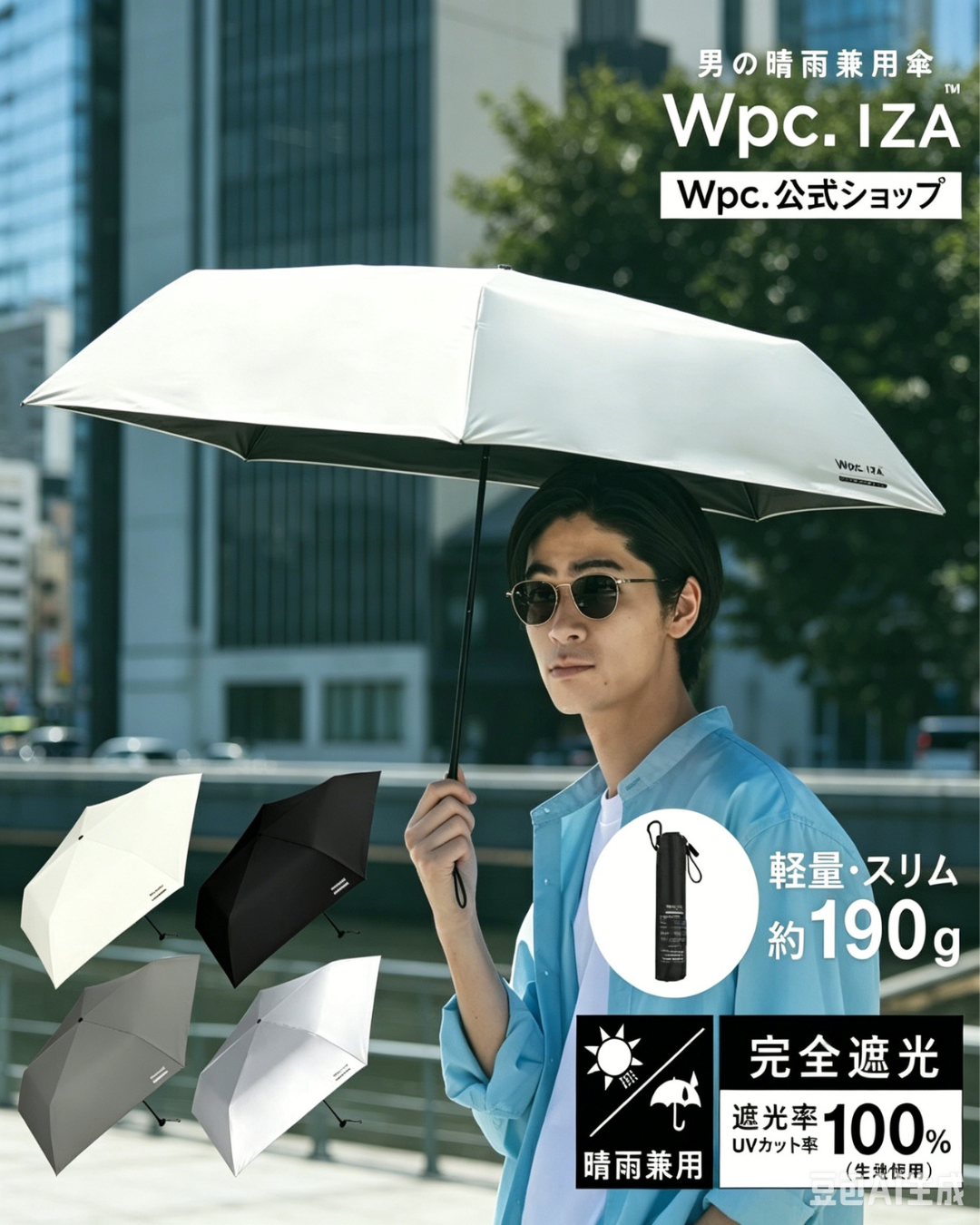 日本代購【 2026新色 日本直送  Wpc. IZA 晴雨兼用  縮骨傘 | 縮骨遮 |  Light＆Slim UV protection folding umbrella  】﻿