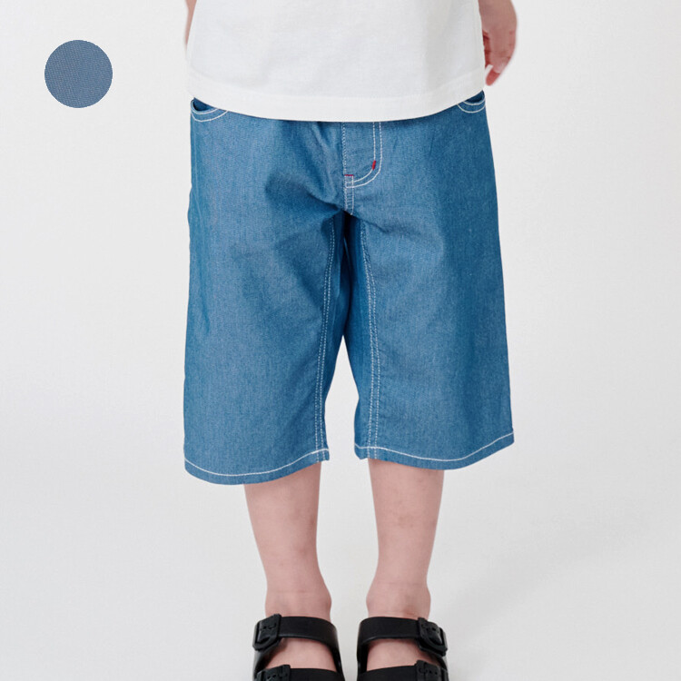 🆕【⭐訂購⭐】🌀 🇯🇵 日本直送 接觸涼感 網眼斜紋 牛仔 6分褲🌀 [ELCA-0272][260428]