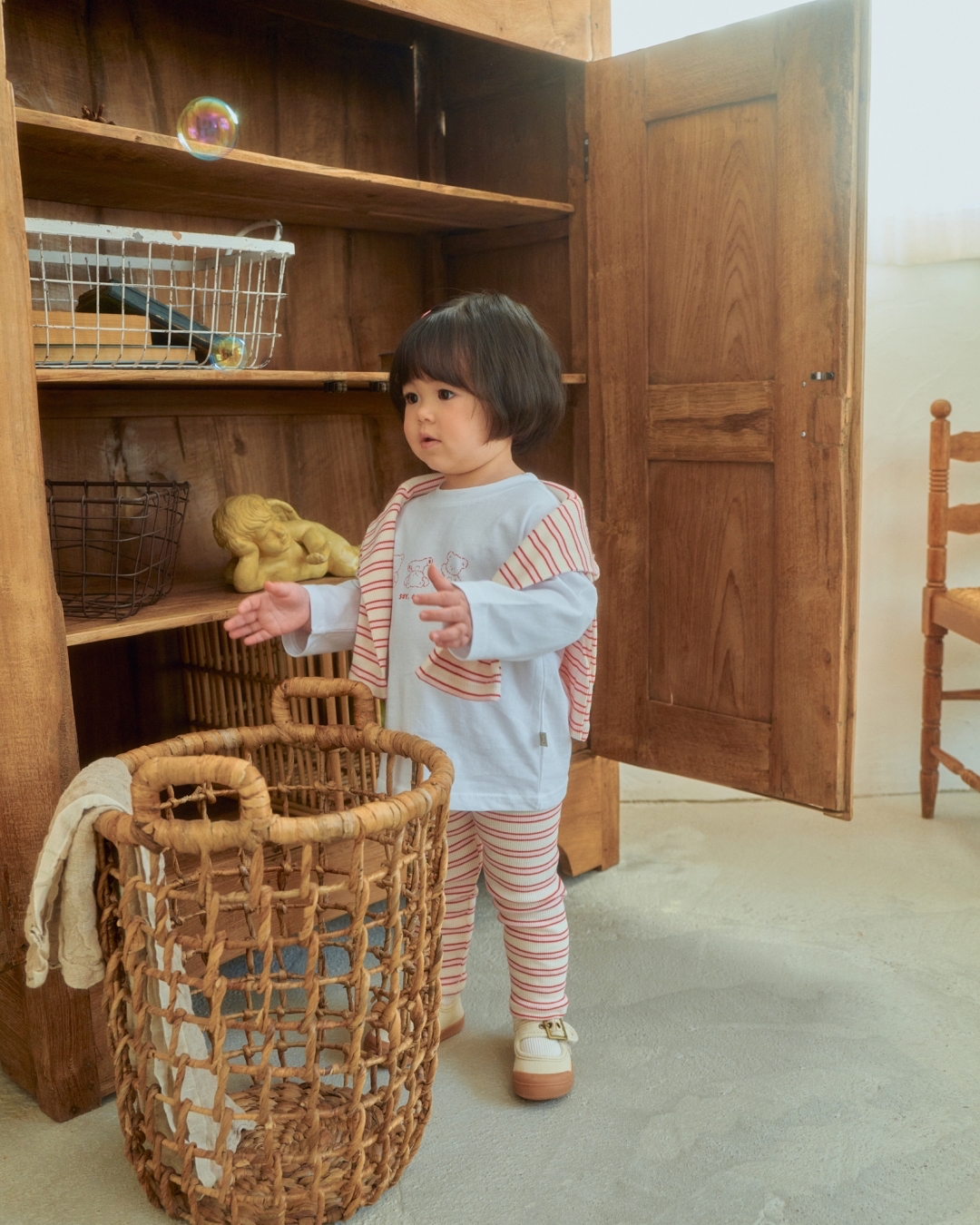 🇰🇷Oottbebe 1+1 tee set