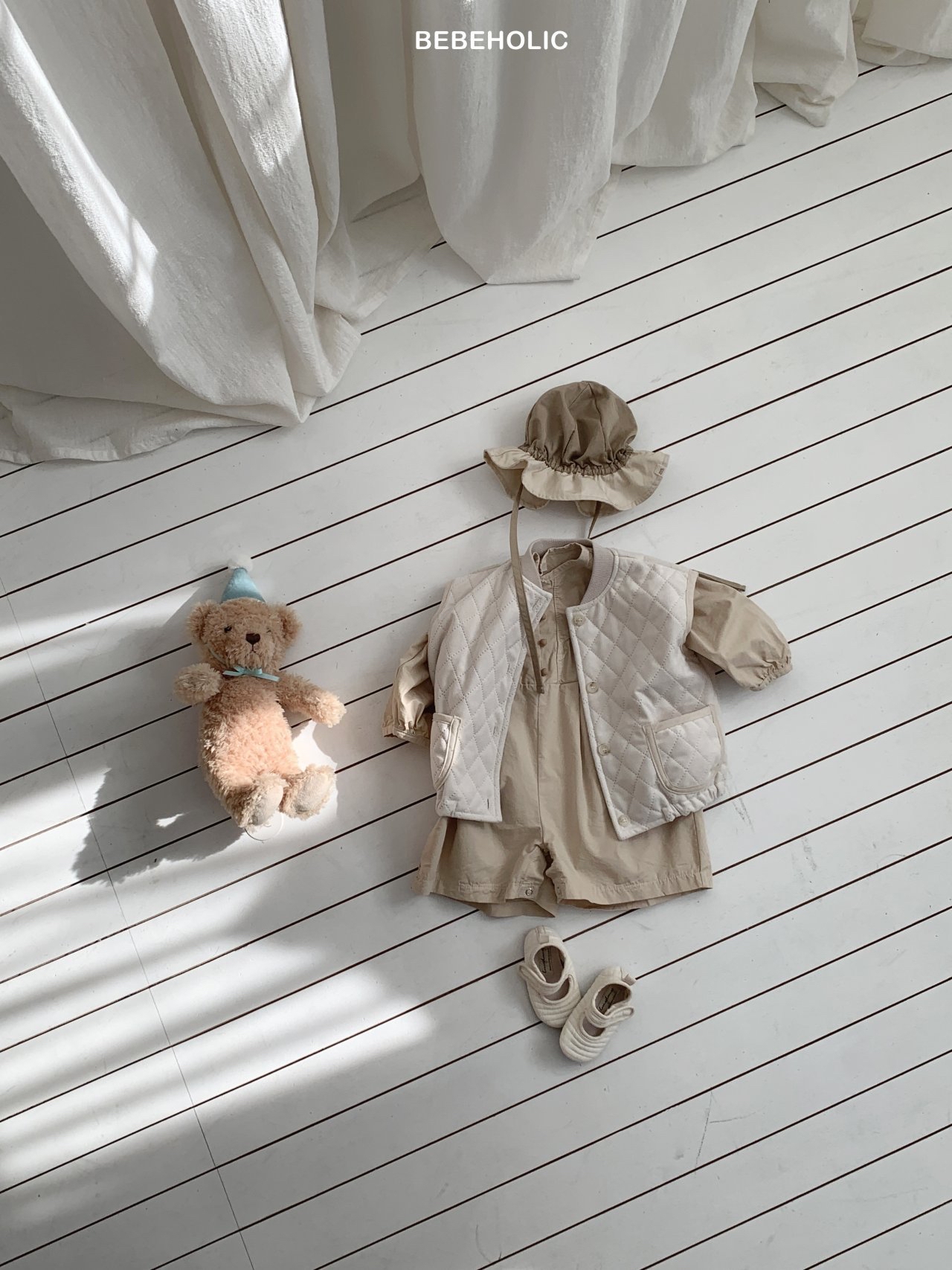 🌸預訂 韓國直送🌸🇰🇷BEBEHOLIC兩色口袋絎縫背心外套