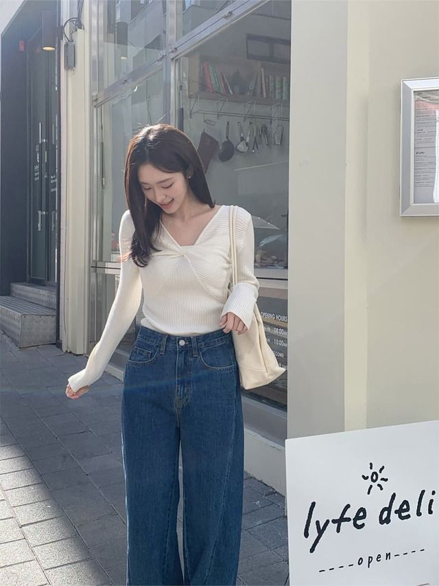 【上班/休閒】溫柔扭結直紋上衣