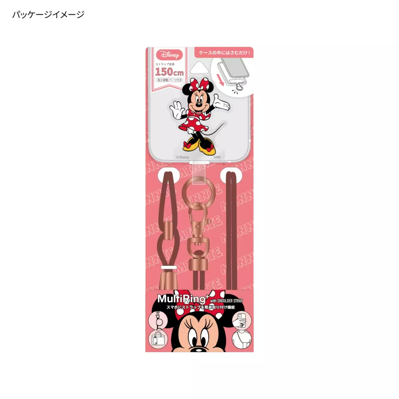 🌸 【預訂】Minnie 電話斜孭繩 - JPDisney 16/6 新品