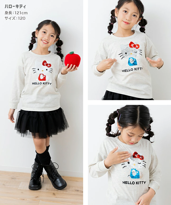 【⭐訂購⭐】🇯🇵日本直送 🌀#Sanrio 閃閃珠片長袖 tee [5款選]🌀[PLIA-0123] [261011]
