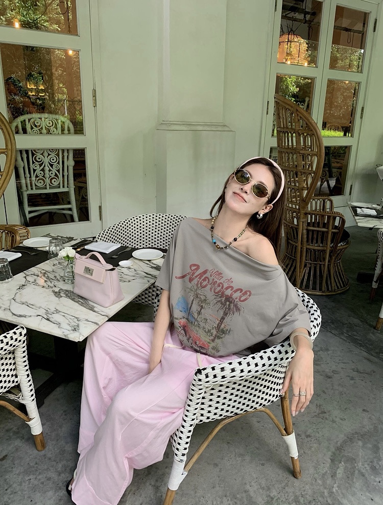 1770 Vintage Morocco Off-Shoulder Tee 复古摩城斜肩T恤