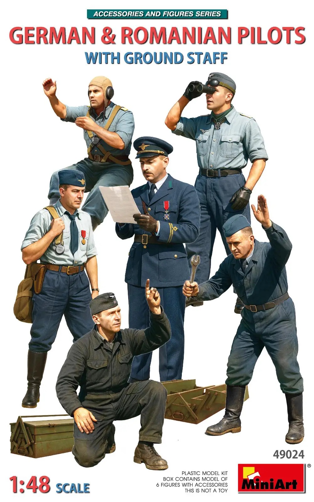 1/48 German & Romanian Pilots w/Ground Staff